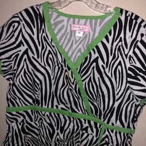 Koi Mock Wrap Scrub Top